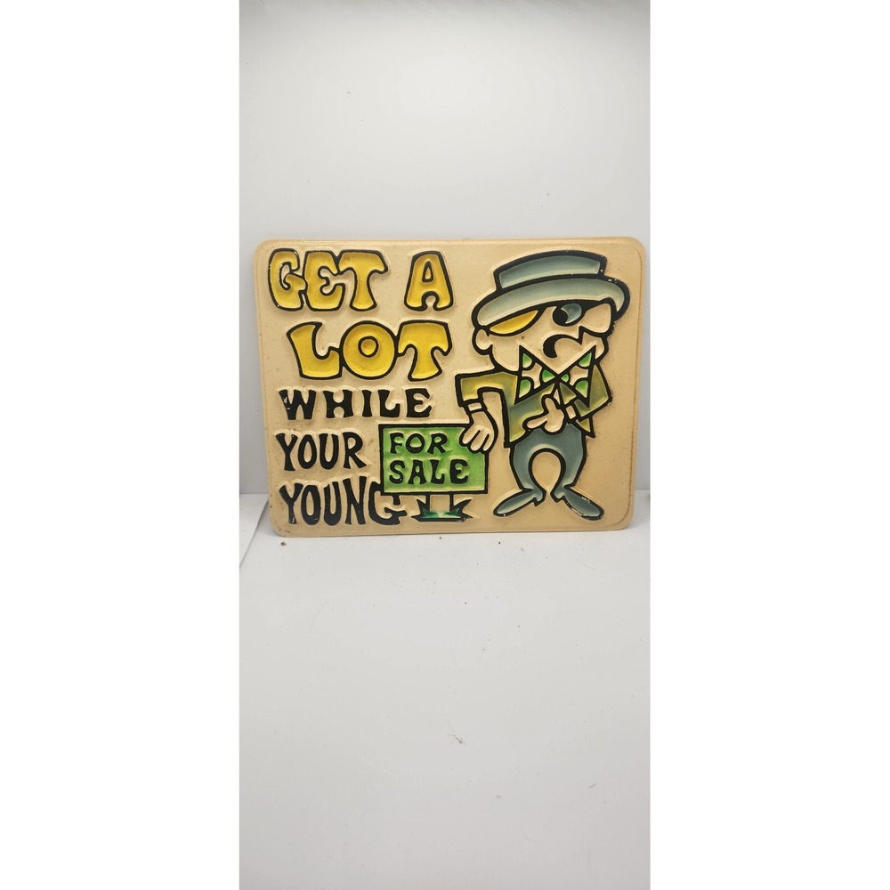 Vintage Novelty Plastic‎ Wall Signs 70's